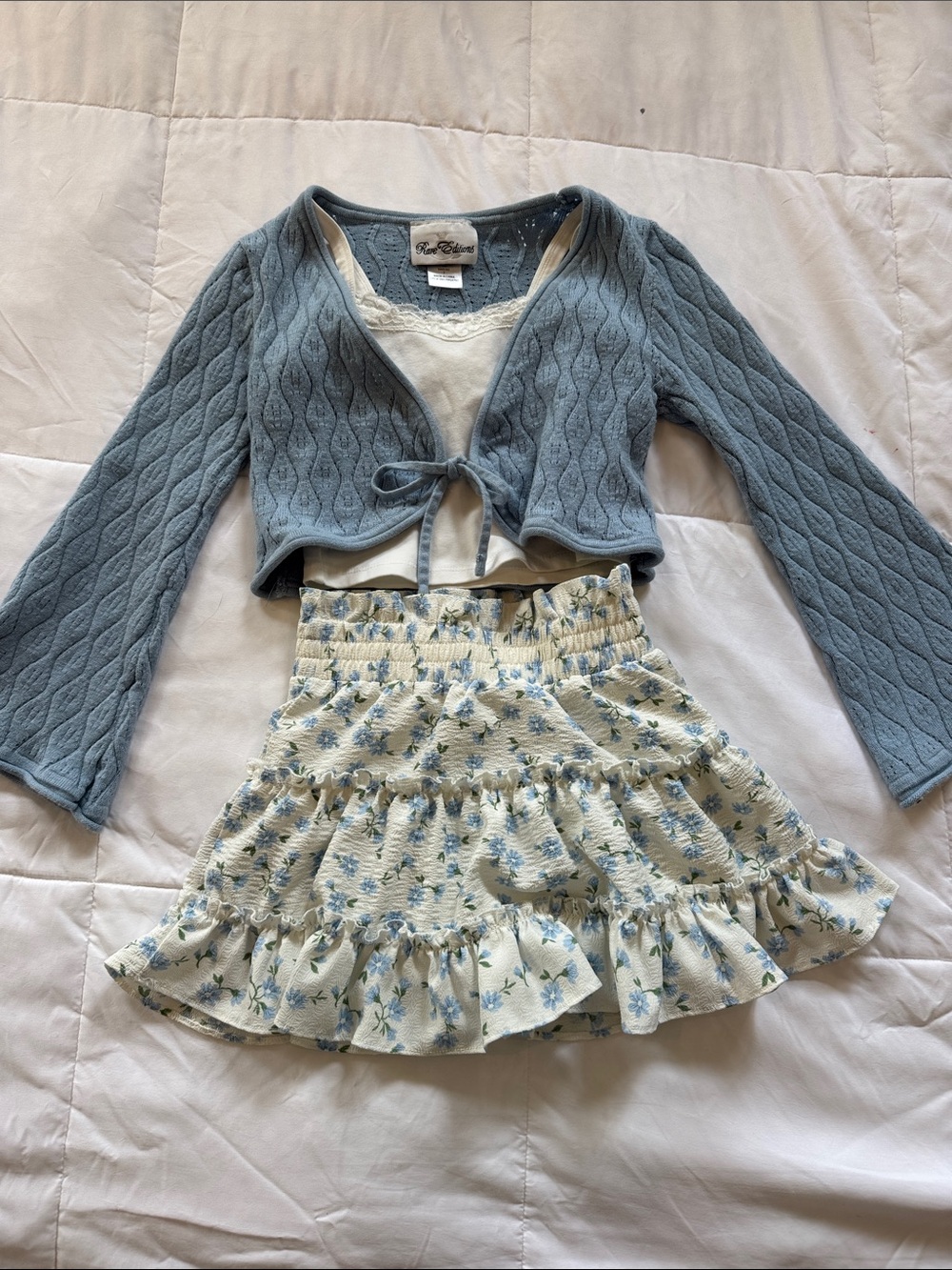 Rare Editions Girls Floral Skirt 3 Piece Set, size 7